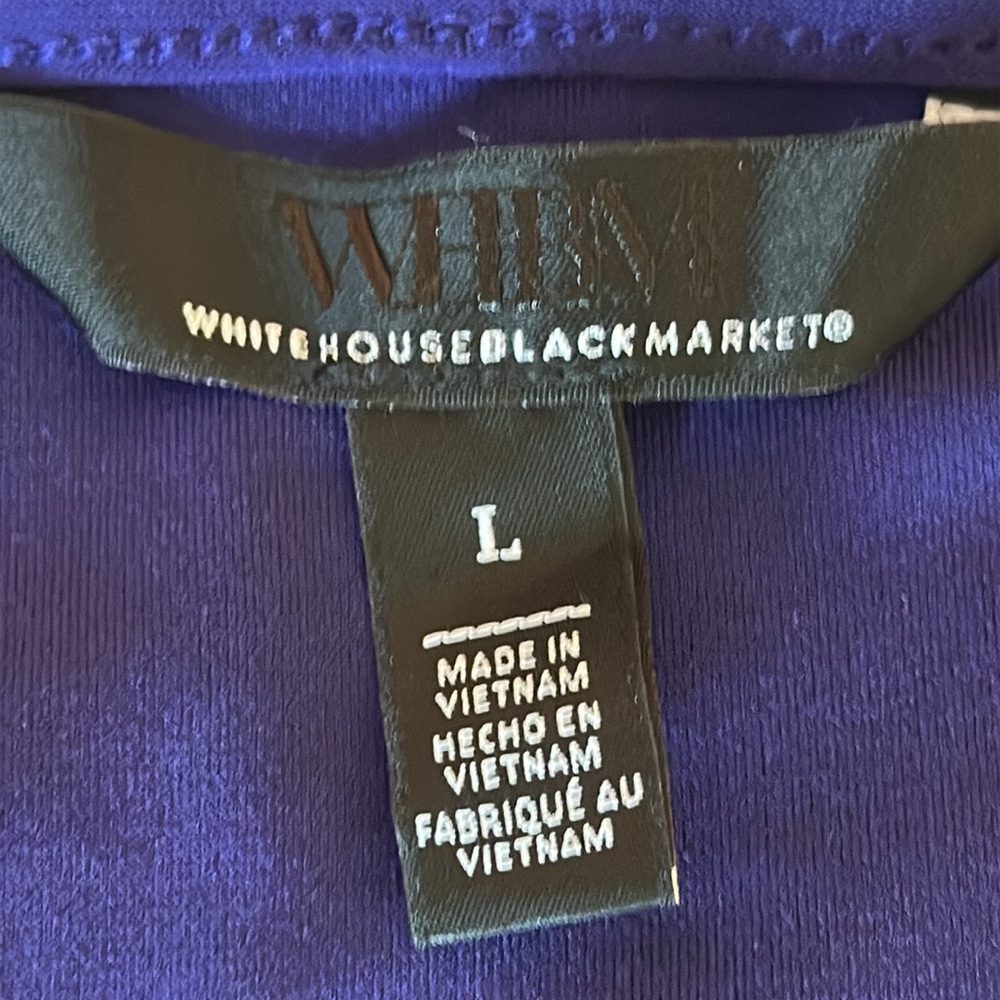WHBM Kimono Sleeve Purple Dress, Size L - Picture 7 of 10